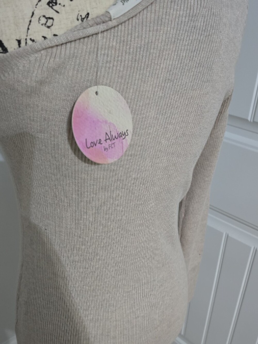 One-Shoulder Ribbed Knit Dress - Picture 4 of 4